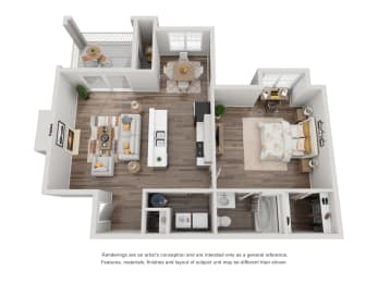 bedroom floor plan an opens a dialog at The Madison at Adams Farm, Greensboro, NC