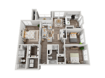 The Captiva Floorplan at The Madison at Adams Farm, Greensboro, NC