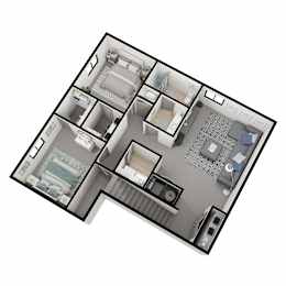 Twin Home 3-Bed w/Finished Basement Floor Plan at The Orchard Townhomes, Utah, 84070