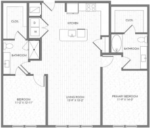 a floor plan of a living room and a dining room
