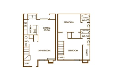 Two Bedroom Two and Half Bathroom