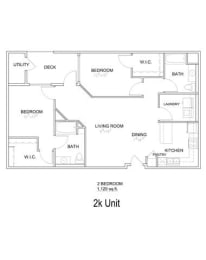 Kingston Floor Plan at 644 City Station, Utah, 84116