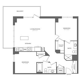 A black and white image of a house floor plan.