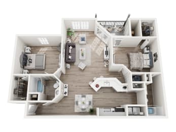 a 1 bedroom floor plan  395