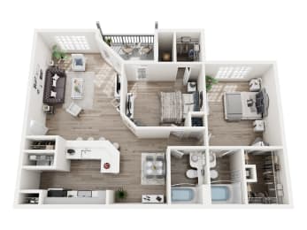 a 1 bedroom floor plan  395