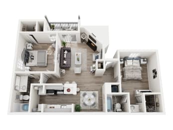 a 2100 sq ft floor plan with a bedroom and a living room