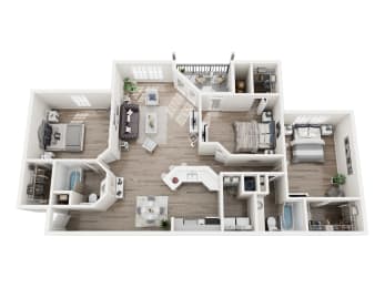 a 1 bedroom floor plan  395