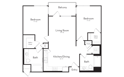 Two Bedroom Two Bathroom