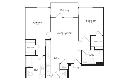 Two Bedroom Two Bathroom