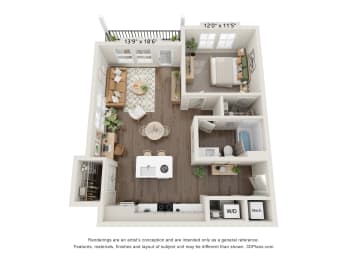 a 1 bedroom floor plan  woodland heights apartments