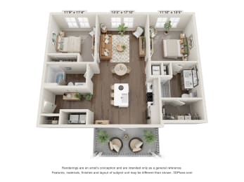 a 1 bedroom floor plan  villas at spring creek
