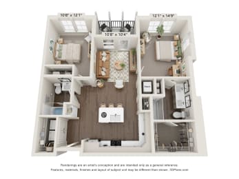 a 1 bedroom floor plan  woodland commons apartments