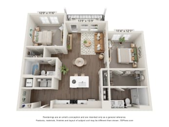 a 1 bedroom floor plan  woodland commons apartments