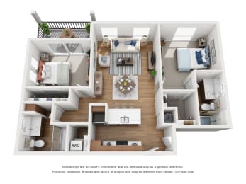 2 bed 2 bath