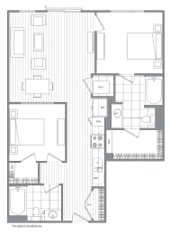 Two bedroom Two bathroom  at Kinley West LA, Los Angeles, 90045