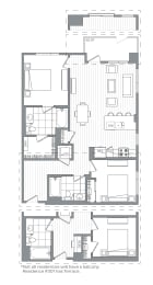 Two bedroom Two bathroom D  at Kinley West LA, Los Angeles, CA