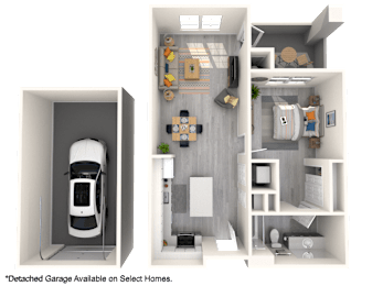 A detached garage is available on select homes.