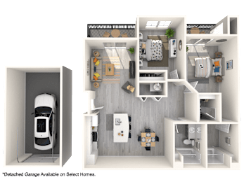 2 bedroom floorplan