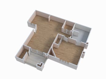 the??? floor plan of a small house with a garage