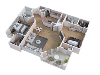bedroom floor plan of a 2100 sq ft house