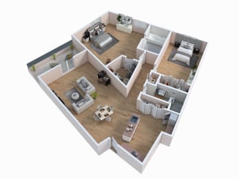 bedroom floor plan of a 2100 sq ft house