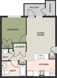 1 Bedroom, 1 Bath A