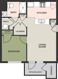 1 Bedroom, 1 Bath, Accessible
