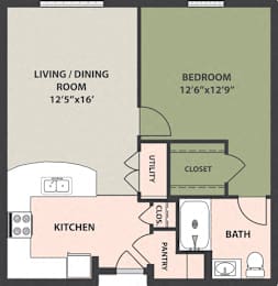 1-Bedroom, 1-Bath Garden