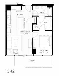A5 Floor plan | 697  Sq. Ft. at 365 Nicollet, Minneapolis, Manchester