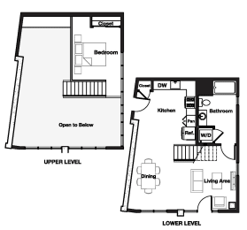 1 bed 1 bath 1N Floor Plan | 846 Sq. Ft. at L Seven, San Francisco, CA