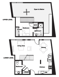 1 bed 1 bath 1P Floor Plan | 878-880 Sq. Ft. at L Seven, CA 94103
