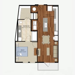 A1 ALT 1 Floor Plan at Abstract at Design District, Dallas, TX, 75207