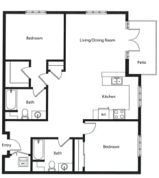 Brandy Alexander Floor Plan at Chase Knolls, Sherman Oaks, CA, 91423