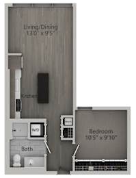 1 bed 1 bath | 609 Sq. Ft. at The Mason Apartments, Chicago, IL