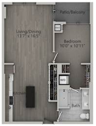 1 bed 1 bath I | 770 Sq. Ft. at The Mason Apartments, Chicago, Illinois