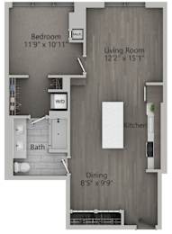 1 bed 1 bath J | 788 Sq. Ft. at The Mason Apartments, Chicago