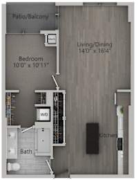 1 bed 1 bath K | 790 Sq. Ft. at The Mason Apartments, Illinois