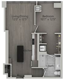 1 bed 1 bath A | 691 Sq. Ft. at The Mason Apartments, Chicago, IL