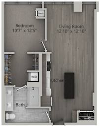 1 bed 1 bath B | 710 Sq. Ft. at The Mason Apartments, Chicago, Illinois