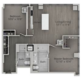 2 bed 2 bath | 1,001 Sq. Ft. at The Mason Apartments, Chicago, IL
