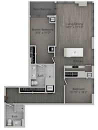 2 bed 2 bath A | 1,128 Sq. Ft. at The Mason Apartments, Chicago, IL