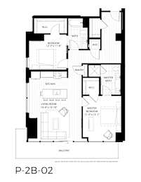 B7 floor plan | 1,338 Sq. Ft. at 365 Nicollet, Minneapolis, MN, Manchester