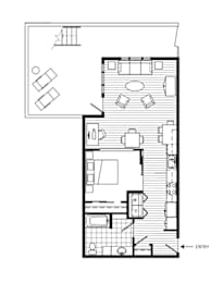 Studio 1 Bath Floor Plan | 776.00 Sq. Ft. at 128 on State, Kirkland, WA, 98033