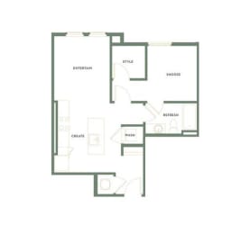 1 bed 1 bath | 646 Sq. Ft. at The Merchant Apartments, South Carolina