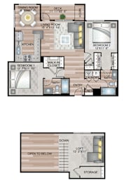 the floor plans of two different layouts of a house