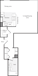 Studio with 1 Bath FloorPlan | 504 Sq. Ft. at Skye at Belltown Apartments, Seattle, WA 98121