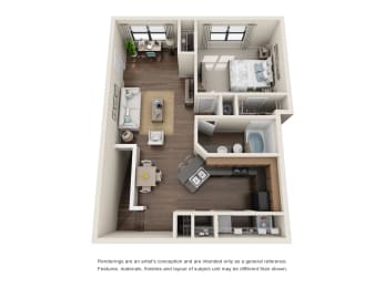 A4 Upper | One Bed | One Bath with 997 Sq. Ft. at Sladestone Shadow Creek in Pearland, Texas 77584