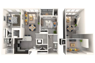 Redwood Floor Plan | 1,238 Sq. Ft.  at Heights at Glen Mills, Glen Mills