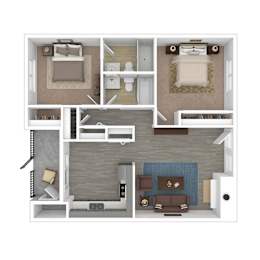 2 Bedroom Floor Plan at Connect on University, Mesa, AZ