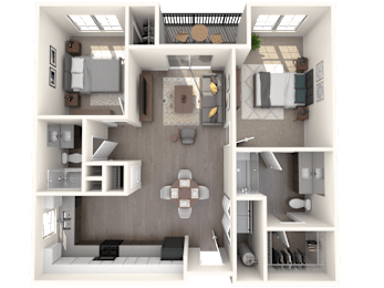 Gold Water Floor Plan at 2051 Apartments, Prescott, Arizona